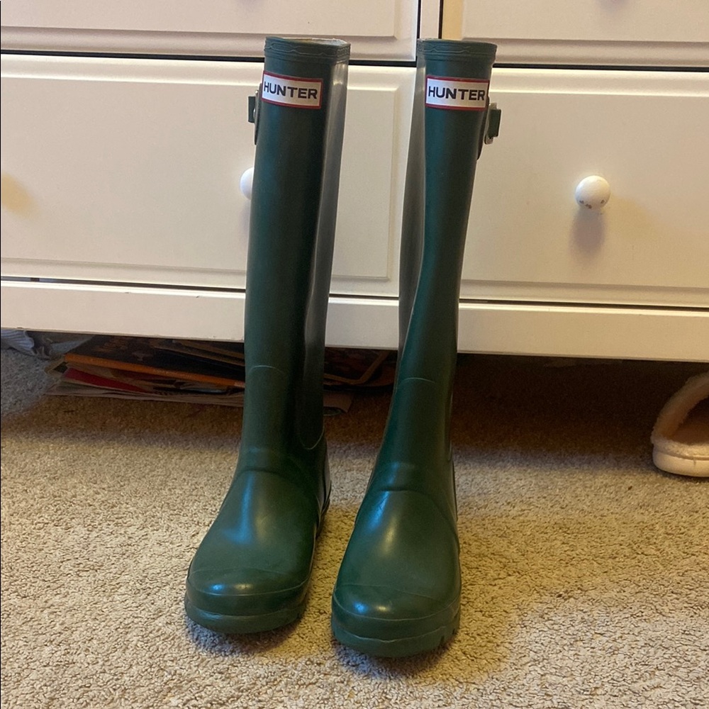 Hunter Green Rain Boots